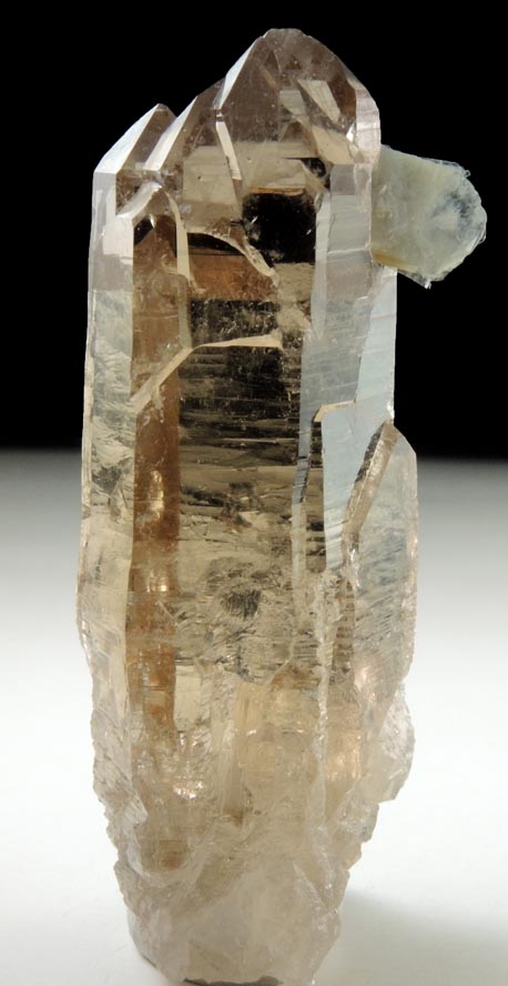 Quartz var. Smoky (Brazil-Law twin) with Muscovite from Pedra Alta, Goiabeira, Minas Gerais, Brazil