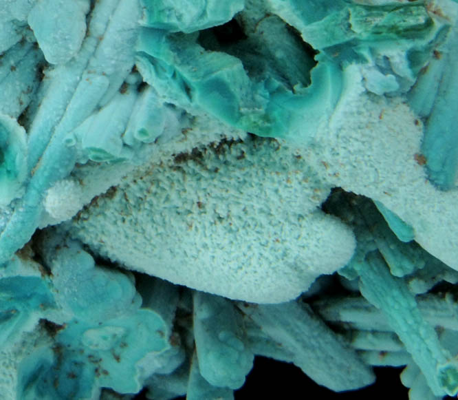 Chrysocolla pseudomorph after Gypsum or Azurite from Ray Mine, Mineral Creek District, Pinal County, Arizona