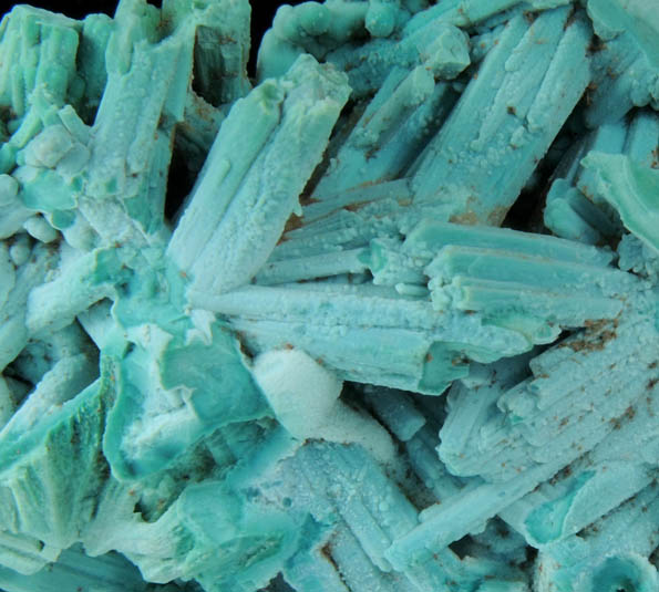 Chrysocolla pseudomorph after Gypsum or Azurite from Ray Mine, Mineral Creek District, Pinal County, Arizona