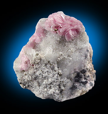 Rhodochrosite on Quartz from American Tunnel, Sunnyside Mine, Eureka District, San Juan County, Colorado