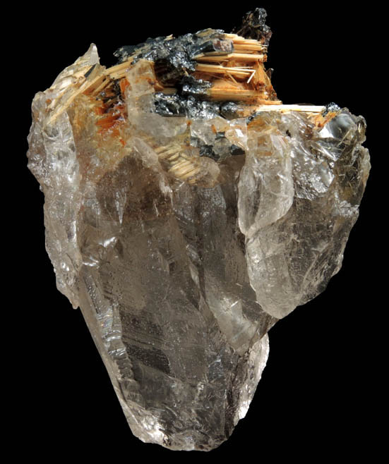 Rutile and Hematite on Smoky Quartz from Novo Horizonte, Bahia, Brazil