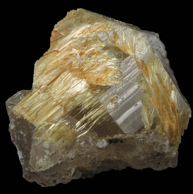 Quartz with Rutile inclusions (Rutilated Quartz) from Novo Horizonte, Bahia, Brazil