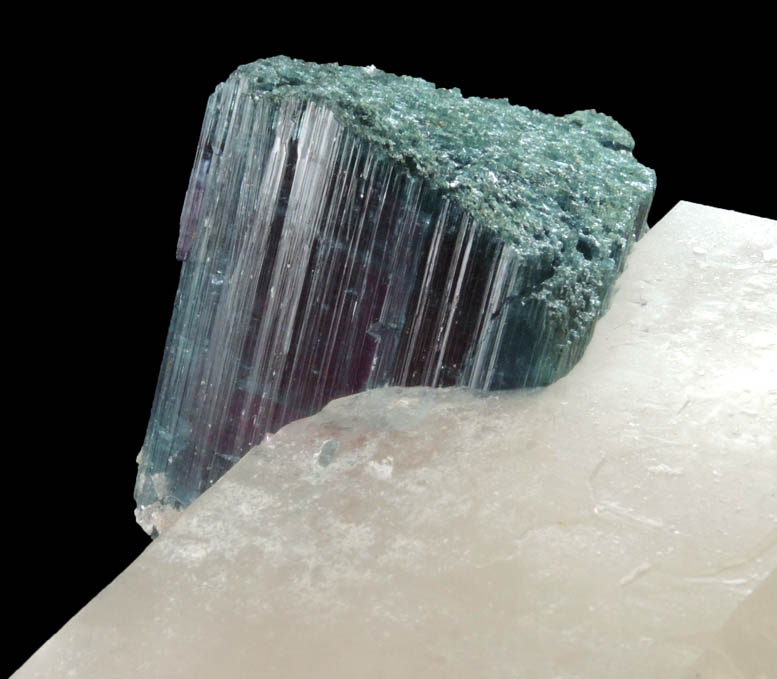 Elbaite Tourmaline on Quartz from Santa Rosa, Itambacuri, Minas Gerais, Brazil
