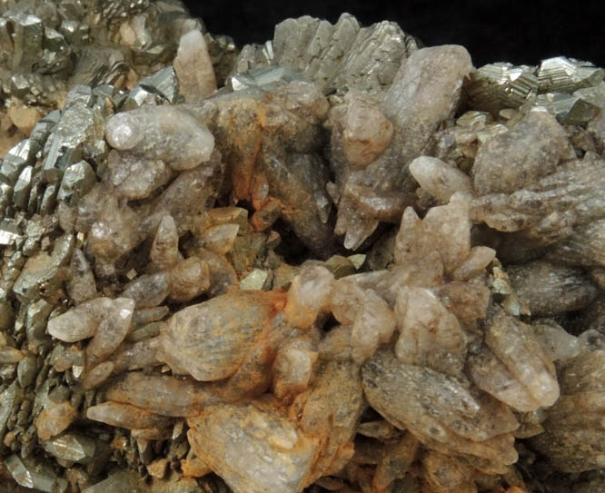 Pyrite with minor Calcite from Rensselaer Quarry, Pleasant Ridge, 6 km east of Rensselaer, Jasper County, Indiana