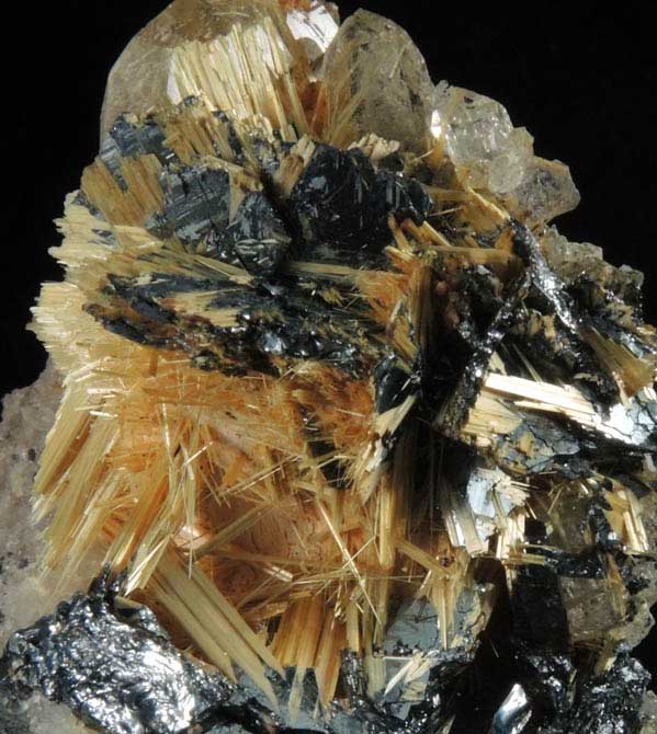 Rutile with Hematite on Quartz from Novo Horizonte, Bahia, Brazil