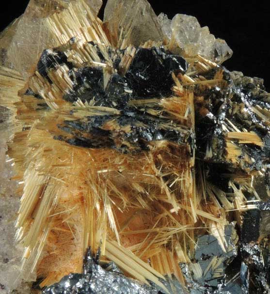 Rutile with Hematite on Quartz from Novo Horizonte, Bahia, Brazil