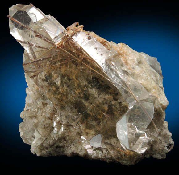 Quartz with Rutile inclusions (Rutilated Quartz) from Novo Horizonte, Bahia, Brazil