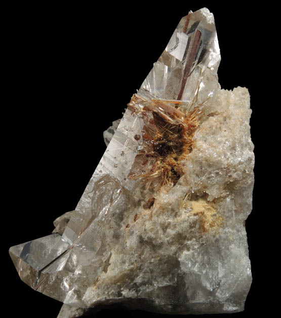 Quartz with Rutile inclusions (Rutilated Quartz) from Novo Horizonte, Bahia, Brazil