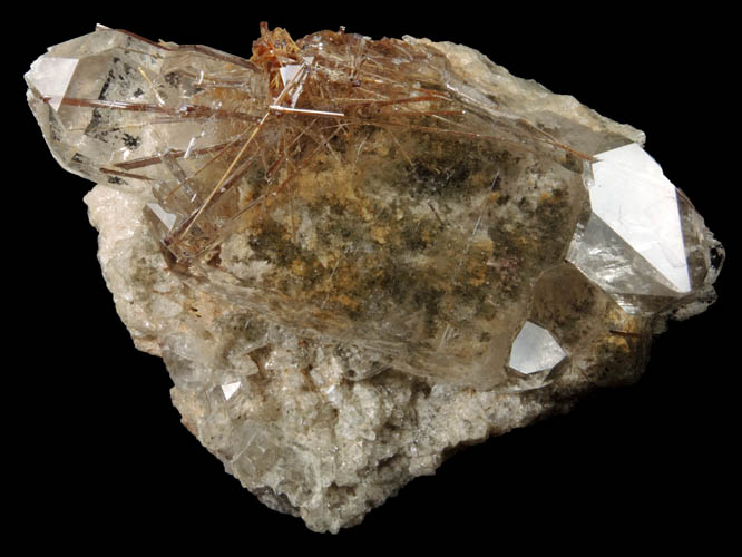 Quartz with Rutile inclusions (Rutilated Quartz) from Novo Horizonte, Bahia, Brazil