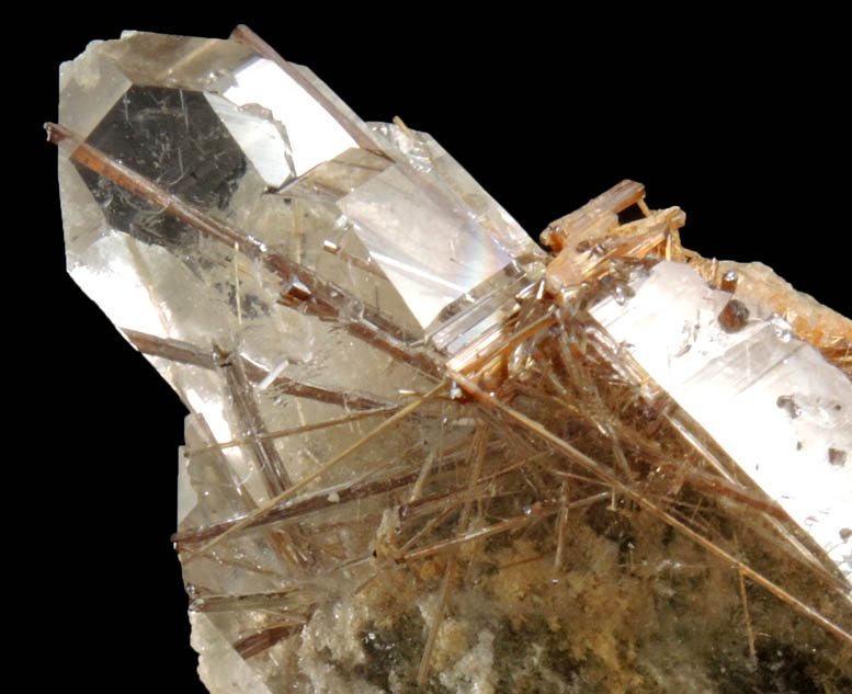 Quartz with Rutile inclusions (Rutilated Quartz) from Novo Horizonte, Bahia, Brazil