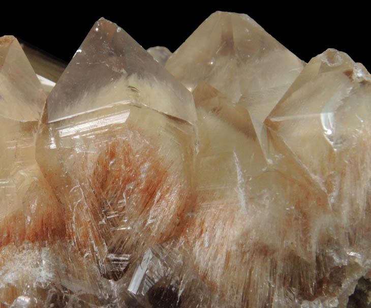 Quartz with fibrous Rutile inclusions (Rutilated Quartz) from Novo Horizonte, Bahia, Brazil