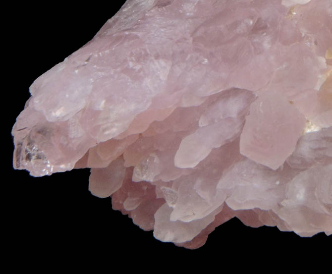 Quartz var. Rose Quartz crystals from Alto da Pitorra, Laranjeiras, Galilia, Minas Gerais, Brazil