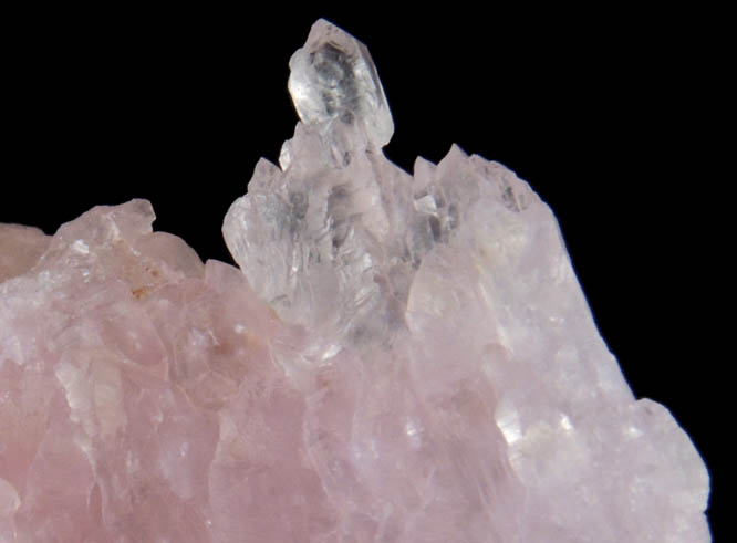 Quartz var. Rose Quartz crystals from Alto da Pitorra, Laranjeiras, Galilia, Minas Gerais, Brazil