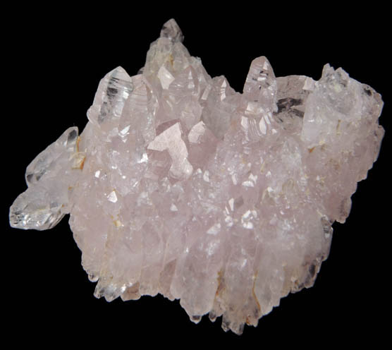 Quartz var. Rose Quartz crystals from Alto da Pitorra, Laranjeiras, Galilia, Minas Gerais, Brazil