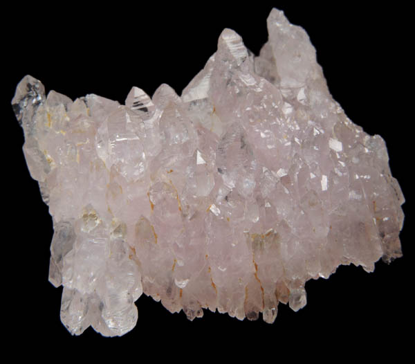 Quartz var. Rose Quartz crystals from Alto da Pitorra, Laranjeiras, Galilia, Minas Gerais, Brazil