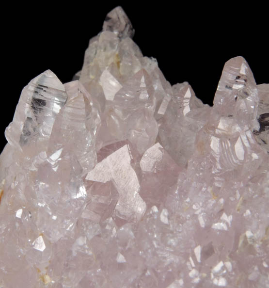 Quartz var. Rose Quartz crystals from Alto da Pitorra, Laranjeiras, Galilia, Minas Gerais, Brazil