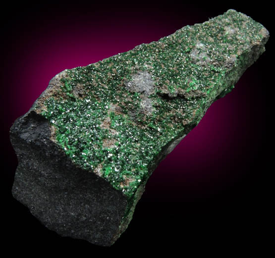 Uvarovite Garnet from Saranovskoye Mine, Sarany, Permskaya Oblast', Ural Mountains, Russia (Type Locality for Uvarovite)