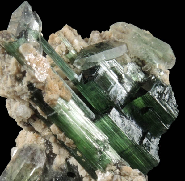 Elbaite Tourmaline, Quartz, Muscovite and Lepidolite from Barra do Salinas, Coronel Murta, Minas Gerais, Brazil