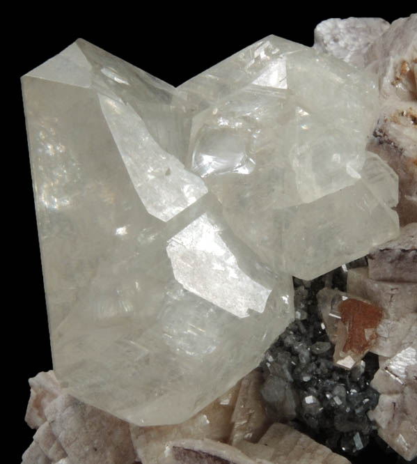 Cerussite on Dolomite from Zelidja Mine, Pit IX, Touissit, 21 km SSE of Oujda, Jerada Province, Oriental, Morocco