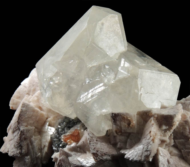 Cerussite on Dolomite from Zelidja Mine, Pit IX, Touissit, 21 km SSE of Oujda, Jerada Province, Oriental, Morocco