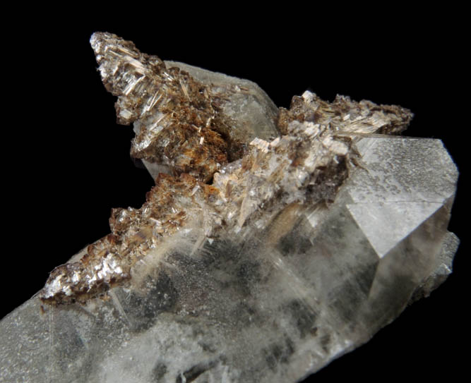 Rutile pseudomorphs after Anatase on Quartz from Cuiab District, Gouveia, Minas Gerais, Brazil