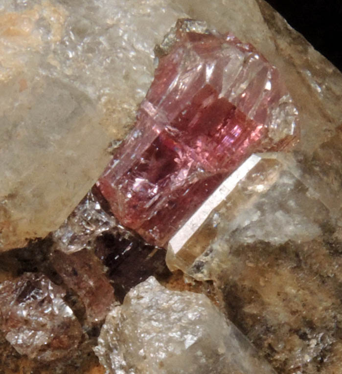 Topaz var. Imperial Topaz in Quartz from Rodrigo Silva, Ouro Preto, Minas Gerais, Brazil