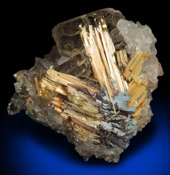 Rutile and Hematite in Smoky Quartz from Novo Horizonte, Bahia, Brazil