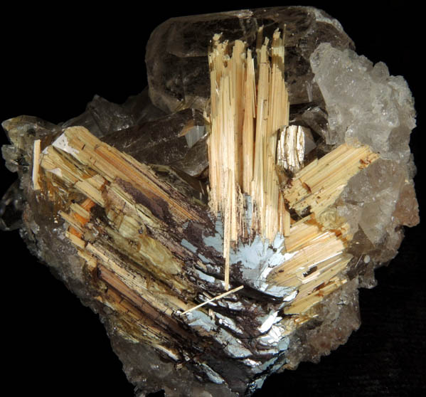 Rutile and Hematite in Smoky Quartz from Novo Horizonte, Bahia, Brazil