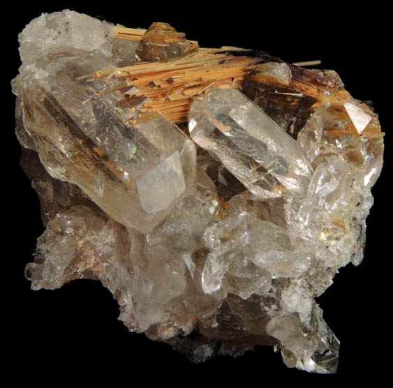 Rutile and Hematite in Smoky Quartz from Novo Horizonte, Bahia, Brazil