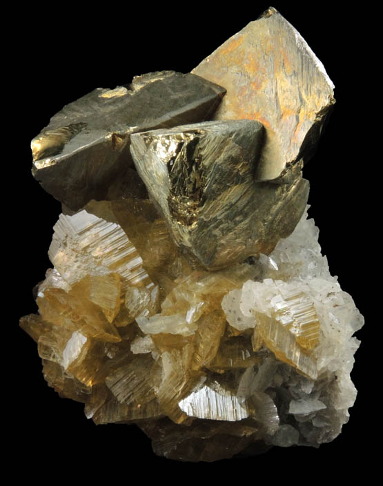 Siderite, Chalcopyrite, Dolomite from Morro Velho Mine, Nova Lima, Minas Gerais, Brazil