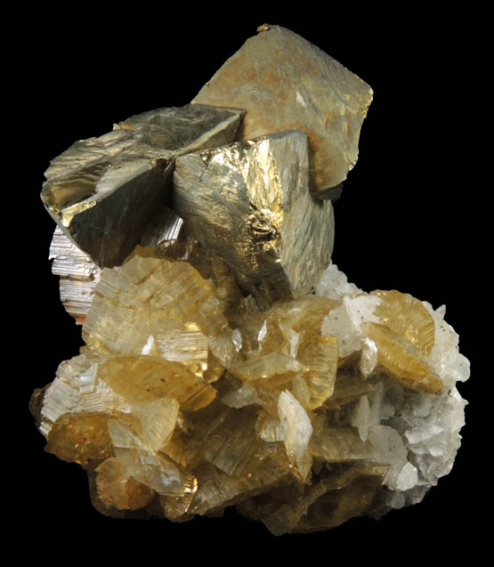 Siderite, Chalcopyrite, Dolomite from Morro Velho Mine, Nova Lima, Minas Gerais, Brazil