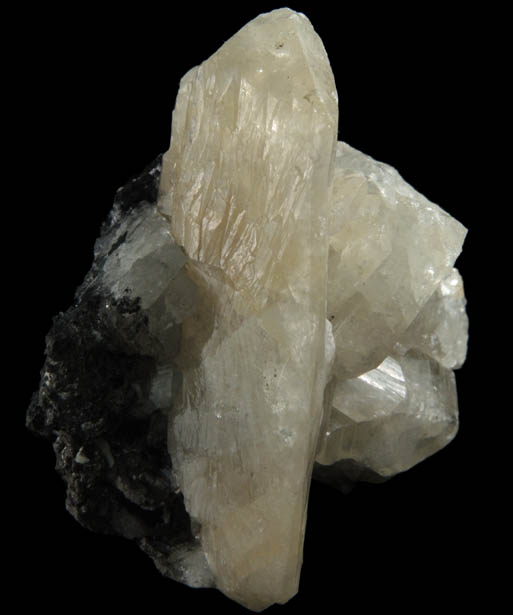 Anglesite on Galena from Touissit Mine, 21 km SSE of Oujda, Jerada Province, Oriental, Morocco