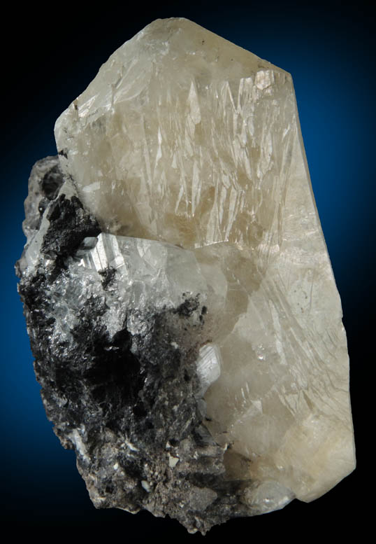 Anglesite on Galena from Touissit Mine, 21 km SSE of Oujda, Jerada Province, Oriental, Morocco