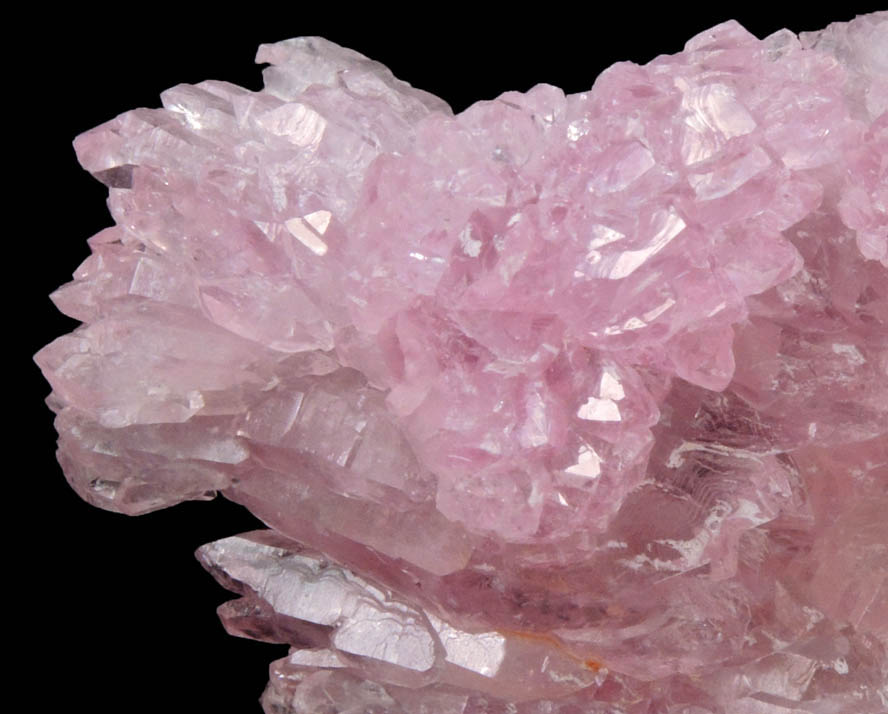 Quartz var. Rose Quartz crystals from Alto da Pitorra, Laranjeiras, Galilia, Minas Gerais, Brazil