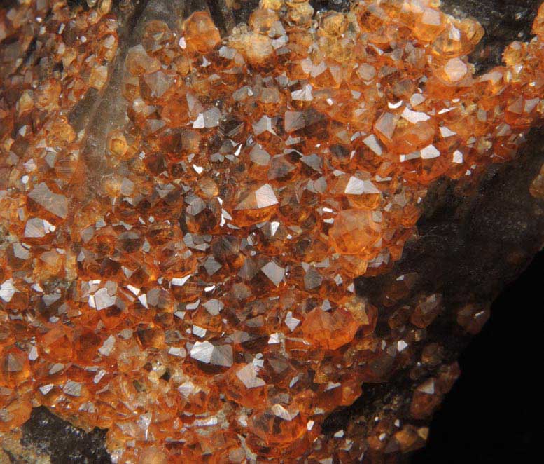 Spessartine Garnet on Smoky Quartz from Tongbei-Yunling District, Fujian Province, China