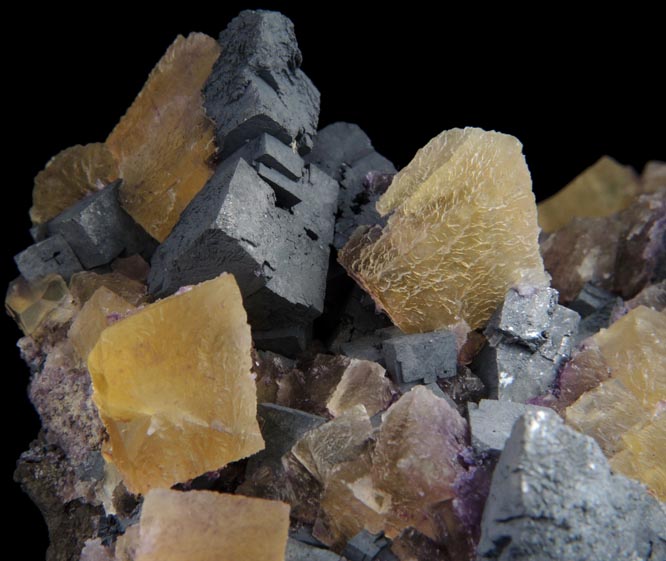 Fluorite and Galena from Minerva #1 Mine, Cave-in-Rock District, Hardin County, Illinois