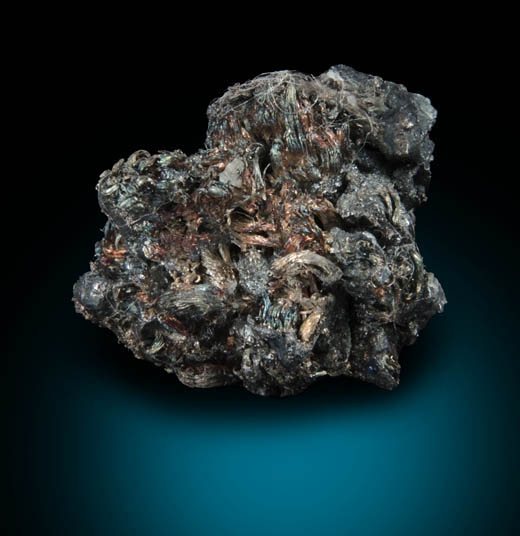 Silver (wire crystals) on Acanthite from Cobalt District, Ontario, Canada