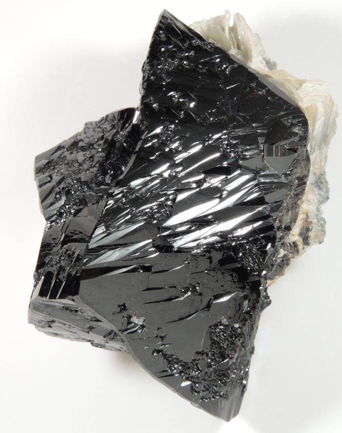 Cassiterite (twinned crystals) on Muscovite from Xuebaoding Mountain near Pingwu, Sichuan Province, China