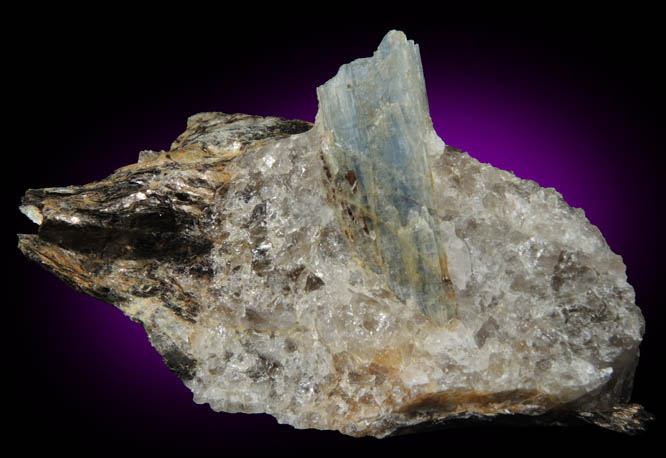 Kyanite in Quartz from Lebanon, York County, Maine