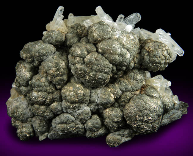 Calcite on Pyrite from Viburnum Trend, Reynolds County, Missouri