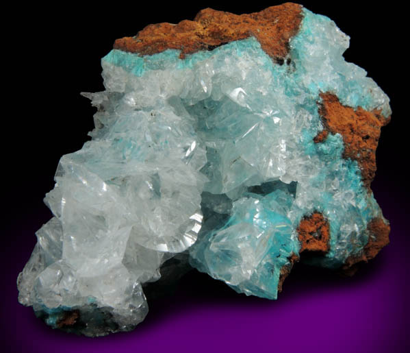 Calcite over Aurichalcite from Mapimi, Durango, Mexico