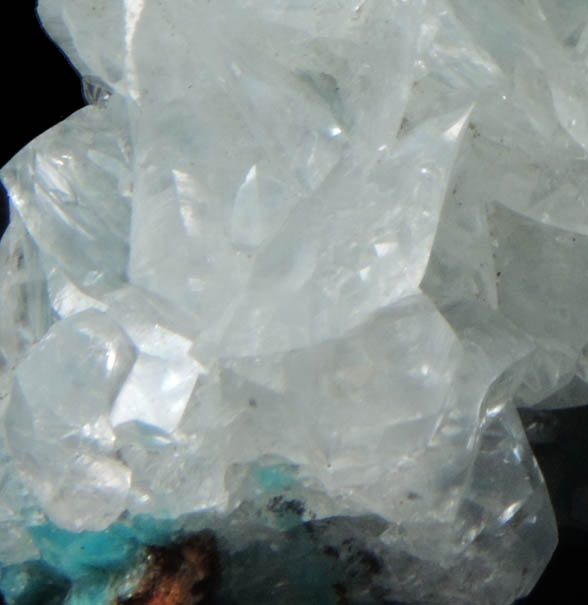 Calcite over Aurichalcite from Mapimi, Durango, Mexico