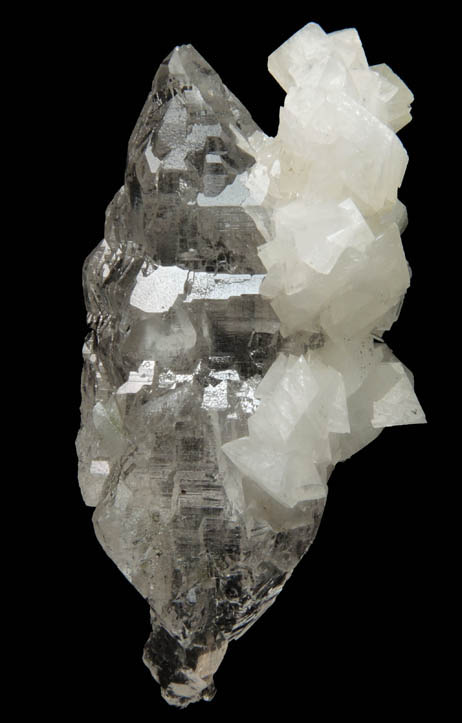 Quartz (Dauphin Law Twins) with Orthoclase var. Adularia from Hashupi, Shigar Valley, Gilgit-Baltistan, Pakistan