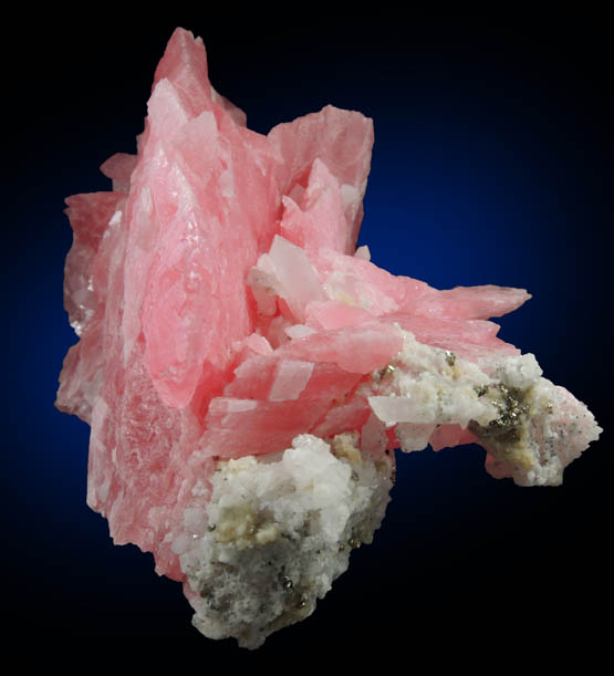 Rhodochrosite with Quartz and Pyrite from Wudong Mine, Liubao, Guangxi Zhuang A.R., China