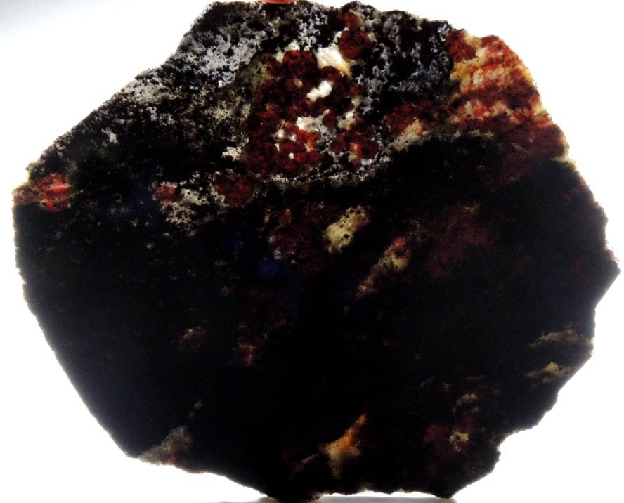 Almandine with Quartz in Biotite Schist (thin slab) from Spruce Pine District, Mitchell County, North Carolina