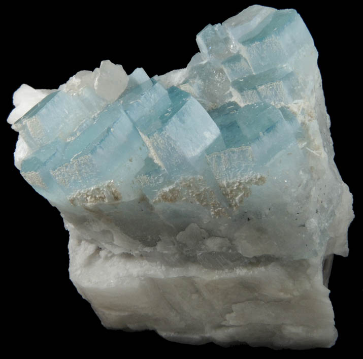 Beryl var. Aquamarine on Microcline from Tatopani, Raikot, Gilgit-Baltistan, Pakistan