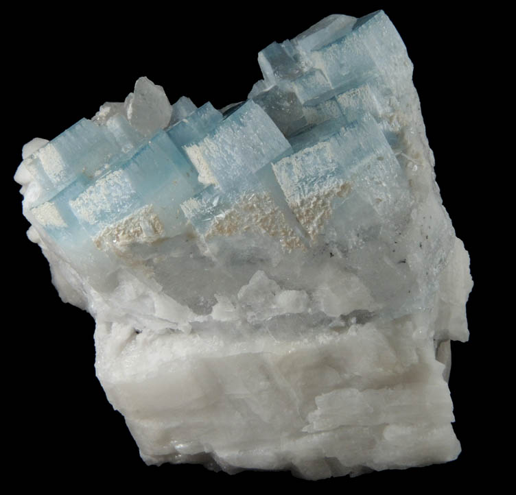 Beryl var. Aquamarine on Microcline from Tatopani, Raikot, Gilgit-Baltistan, Pakistan