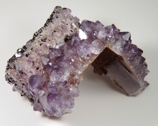 Quartz var. Amethyst pseudomorphs after Calcite from Catalan Agate-Amethyst District, Southern Paran Basalt Basin, Artigas, Uruguay