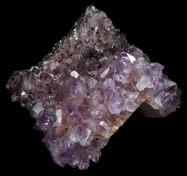 Quartz var. Amethyst pseudomorphs after Calcite from Catalan Agate-Amethyst District, Southern Paran Basalt Basin, Artigas, Uruguay