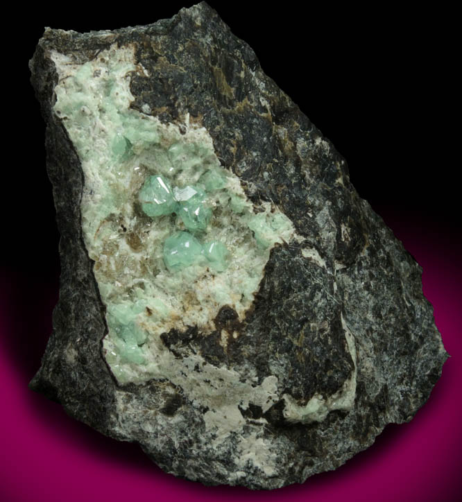 Andradite Garnet var. Demantoid with Diopside from Ghazni Province, Afghanistan